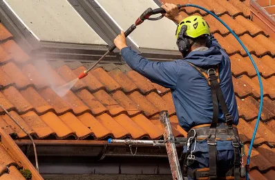 Démoussage et hydrofuge de toiture à Arbent